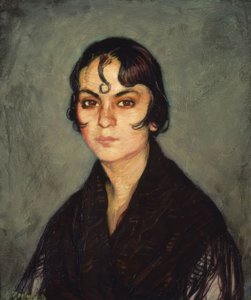 (KVINDE MED EN KRØLLE I PANDEN) - TYVENDE ÅRHUNDREDE af Ignacio Zuloaga y Zabaleta