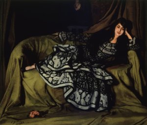 MARCELLE SOUTY MED HJULKJOLE - 1915 - 160 X 188 CM af Ignacio Zuloaga y Zabaleta