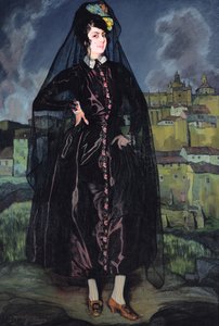 Portræt af Anita Ramirez i sort, 1916 af Ignacio Zuloaga y Zabaleta