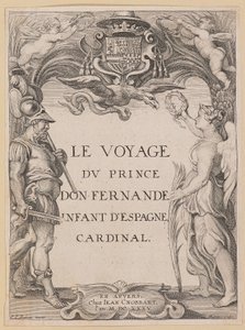 Titelside for Le Voyage Dv Prince Don Fernande Spædbarn af Spanien, kardinal af Ignatius Cornelis Marinus after Sir Peter Paul Rubens