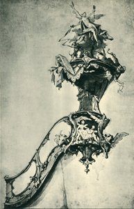 Design til en prædikestol, midten af slutningen af det 18. århundrede, 1943. af Ignatz Günther