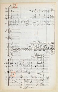 Manuskriptpartitur med reduceret orkestersuite til Ildfuglen af Igor Stravinskij (1882-1971) af Igor Stravinsky