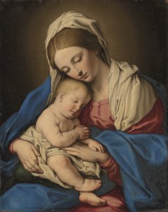 Madonna og barn (olie på lærred)