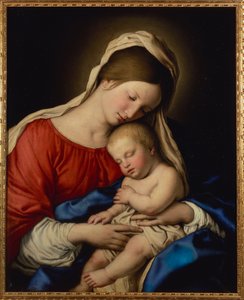 Madonnaen med det sovende Kristusbarn af Il Sassoferrato