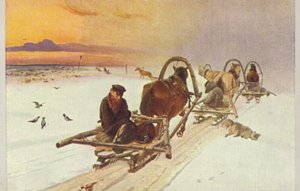 Gruppe af slæder i Rusland, 1871