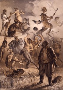 Illustration til fortællingen Det tabte brev fra aftener på en gård nær Dikanka af Nikolai Gogol,