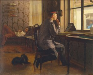 Eksamensforberedelse, 1864 af Ilya Efimovich Repin