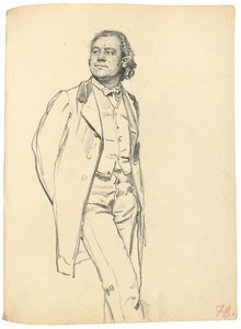 Figur af en stående mand, ca. 1872-1875 af Ilya Efimovich Repin