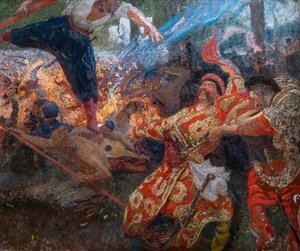 GOPAK. DANCE OF THE ZAPOROGUES COSSACKS af Ilya Efimovich Repin