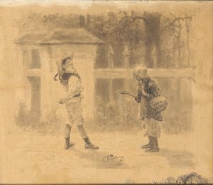 Tiggerpige, 1889 af Ilya Efimovich Repin