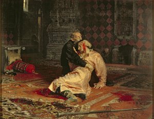Ivan den grusomme og hans søn den 16. november af Ilya Efimovich Repin