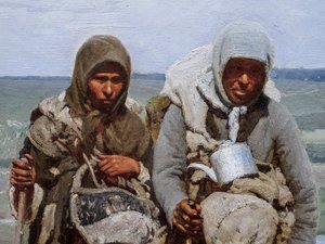 FROMME KVINDER PÅ PILGRIMAGE (detaljer) af Ilya Efimovich Repin