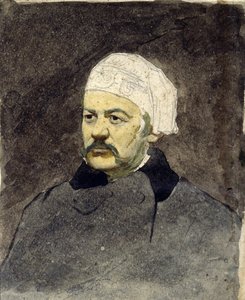 Portræt af den russiske komponist Mikhail Ivanovitch Glinka (1804-1857) (Michail I. Glinka) - Maleri af Ilya Yefimovich Repin (1844-1930), akvarel på pap (28x23 cm), ca. 1870 - I. Repin Memorial Museum Penates, nær ved Sankt Petersborg (Rusland) af Ilya Efimovich Repin