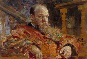 Portræt af Pavel Viktorovich Delarov 1851-1913, 1910 af Ilya Efimovich Repin