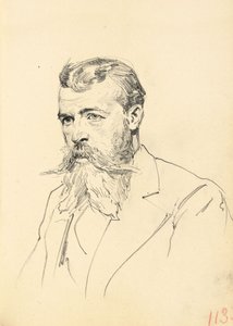 Portræt af en mand med overskæg og skæg, ca. 1872-1875 af Ilya Efimovich Repin