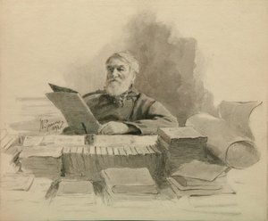 Portræt af forfatteren Dmitry Grigorovich 1822-1899, 1894 af Ilya Efimovich Repin