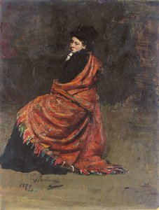 Studie til "A Parisian Cafe" af Ilya Efimovich Repin