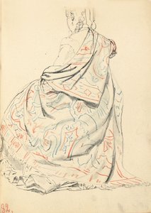 Studie til "A Parisian Cafe": A Seated Woman