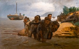 TÅRNE, DER KRYSER ET VADED af Ilya Efimovich Repin
