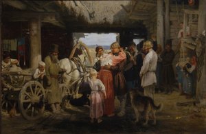 Rekruttens farvel, 1879 af Ilya Efimovich Repin