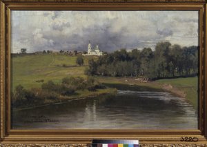 Udsigt over landsbyen Varvarino (Rusland). Maleri af Ilya Repin (Ilia Repin) (1844-1930), olie på lærred af Ilya Efimovich Repin
