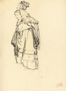 Kvinde i kjole bagfra, ca. 1872-1875 af Ilya Efimovich Repin