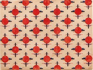 Suprematistisk mønster. Stofdesign, ca 1921 af Ilya Grigorevich Chashnik