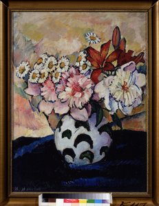 Flot blomster. Maleri af Ilya Ivanovich Mashkov (Ilia Mashkov, Matchkov) (1881-1944), olie på lærred af Ilya Ivanovich Mashkov
