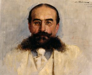 Portræt af Vladimir I. Nemirovich-Danchenko 1858-1943, 1899. af Ilya Savvich Galkin
