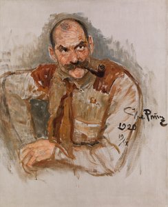Portræt af kunstneren Akseli Gallen-Kallela 1865-1931, 1920. af Ilya Efimovich Repin