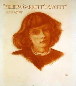 Portræt af Philippa Garrett Fawcett på 15 år af Image Selwyn