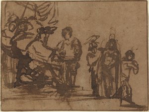 Kristus før Pilatus af Imitator of Rembrandt van Rijn