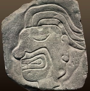 Inka-relief, der repræsenterer et ansigt i profil (sten)