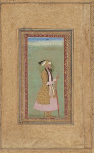 Portræt af en prins med en rubin af Indian 18th Century