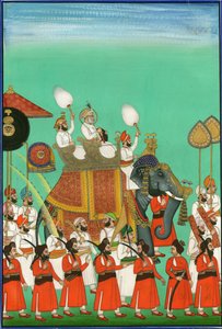 Rajah af Jodhpur rider på en elefant, ca. 1780