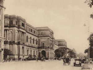 Det indiske museum og Chowringhee Road set mod syd (s/h-foto) af Indian photographer