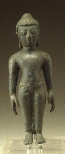En Tirthankara fra Svetambara-sekten, Malwa-regionen (bronze) af Indian School