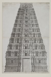 En tolv etagers gopuram af Indian School