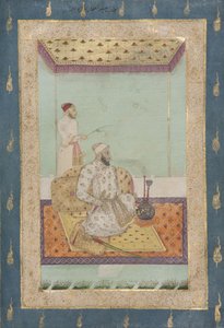 Abdul Ghaffar Khan Bahadur, ca. 1680 (ugennemsigtigt wc & guld på papir) af Indian School