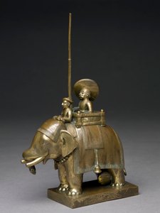 En officer rider på en elefant, 1795 (messing)