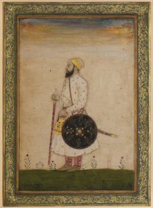 Bahram Khan, en domstol embedsmand i Shah Jahan, Mughal Indien, ca. 1720