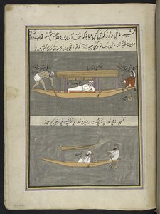 Bådsmænd,  86 tegninger indbundet i et bind, der viser håndværk og erhverv i Kashmir, håndværkere vises i arbejde med deres redskaber og udstyr,  Af en Kashmir-kunstner, sandsynligvis i Srinagar, ca. 1850-60 (gouache på papir) af Indian School