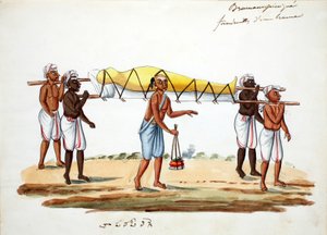 Brahman begravelsesoptog (wc på papir) af Indian School