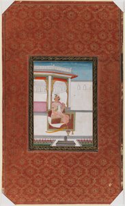 Chandhu Lal, 1875-1900 (ugennemsigtigt wc & guld på papir) af Indian School