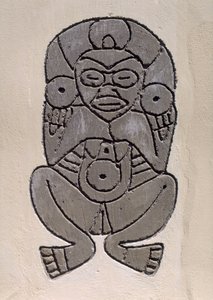 Kopi af et Taino indisk motiv af Indian School