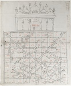Design til spillet Snakes and Ladders af Indian School