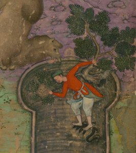 Detalje af en illustration fra "Anv?r-i Suhayl? af Indian School