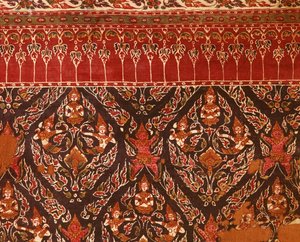 Stof fra Ayuttaya-perioden med thailandske designs (trykt bomuld) af Indian School