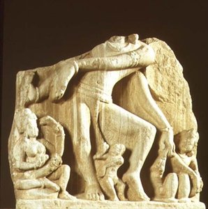 Figur af Natesa, Chittorgarh, Rajasthan, Pratihara-dynastiet (sandsten) af Indian School