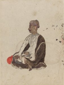 Figur af siddende mand af Indian School